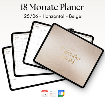 18 Monate Planer 25/26 | Horizontal