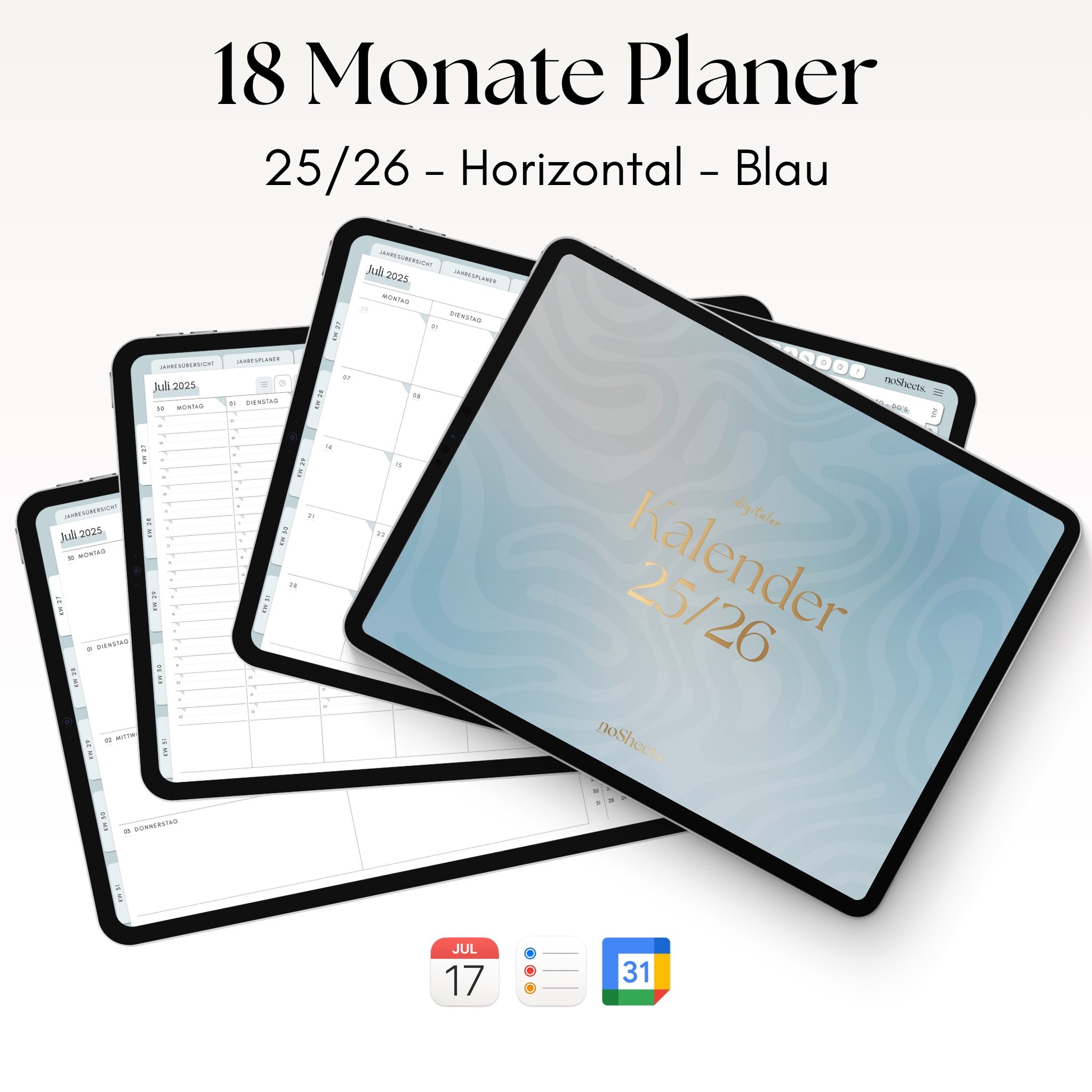 18 Monate Planer 25/26 | Horizontal