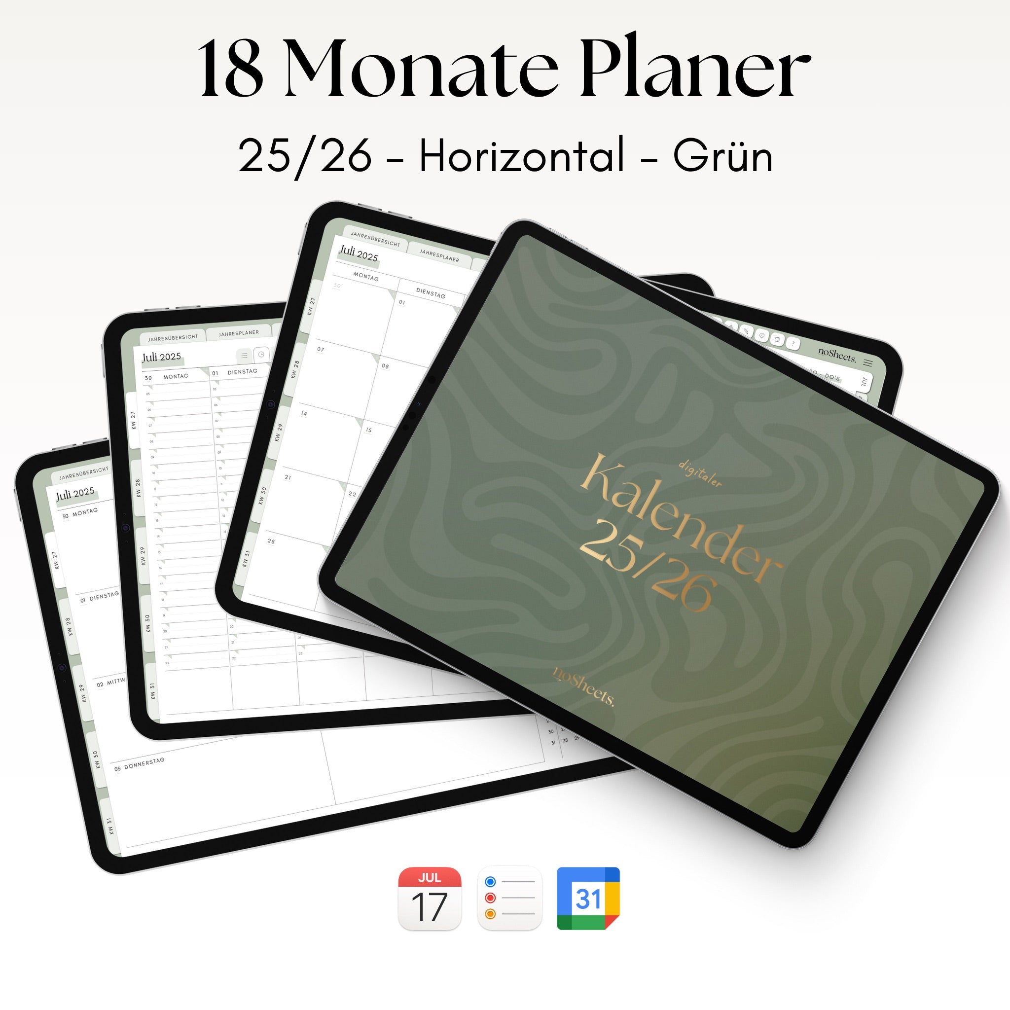 18 Monate Planer 25/26 | Horizontal