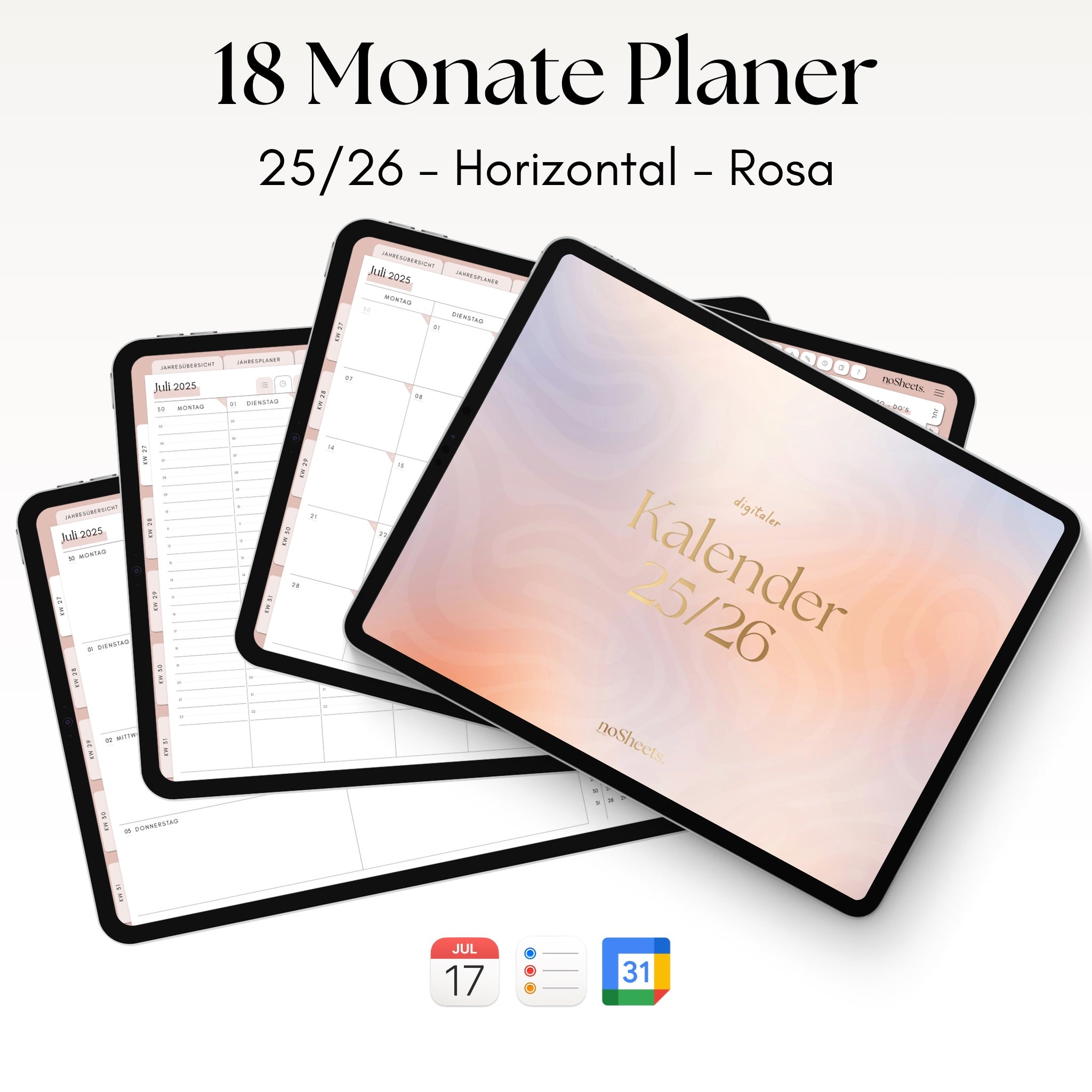 18 Monate Planer 25/26 | Horizontal