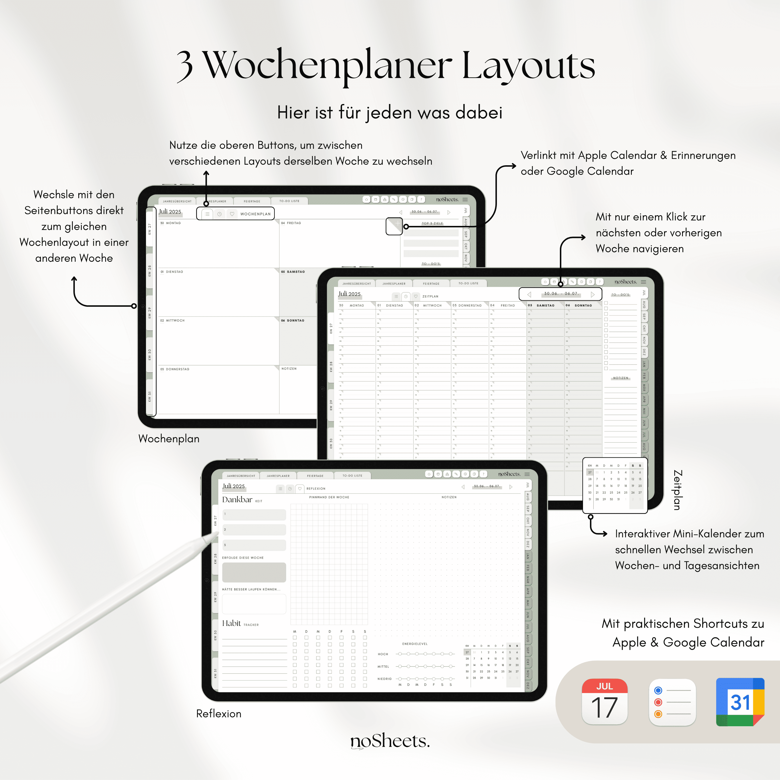 18 Monate Planer 25/26 | Horizontal