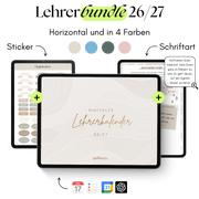 LehrerBundle 26/27 | Planer + Sticker + Schriftart