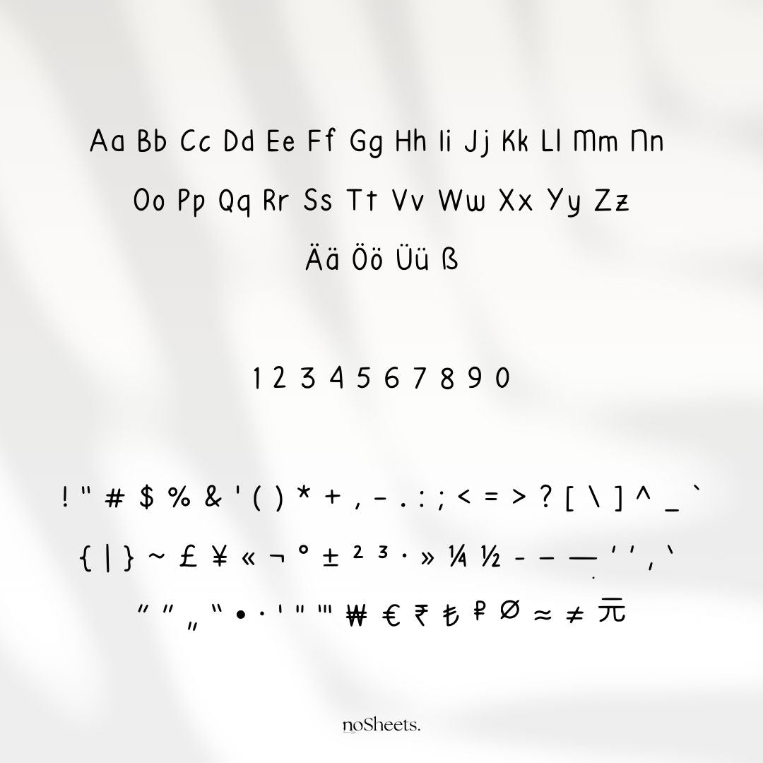 Font | Serasheet