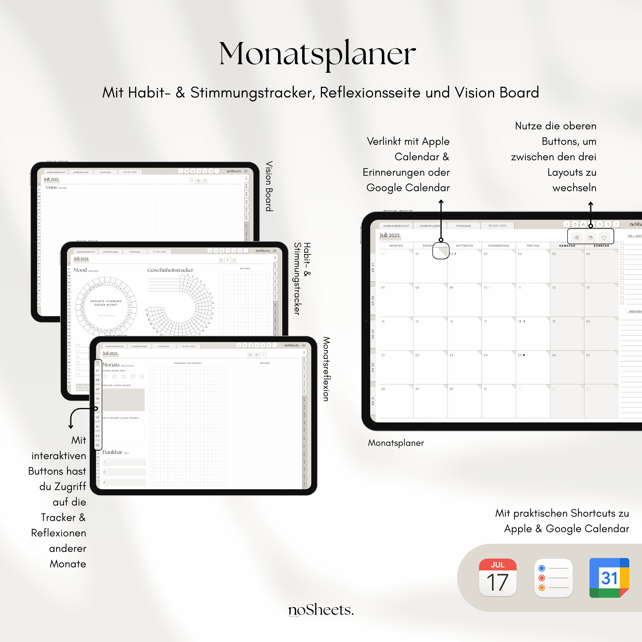 18 Monate Planer 25/26 | Horizontal
