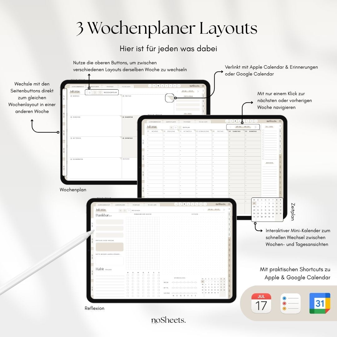 18 Monate Planer 26/27 | Horizontal