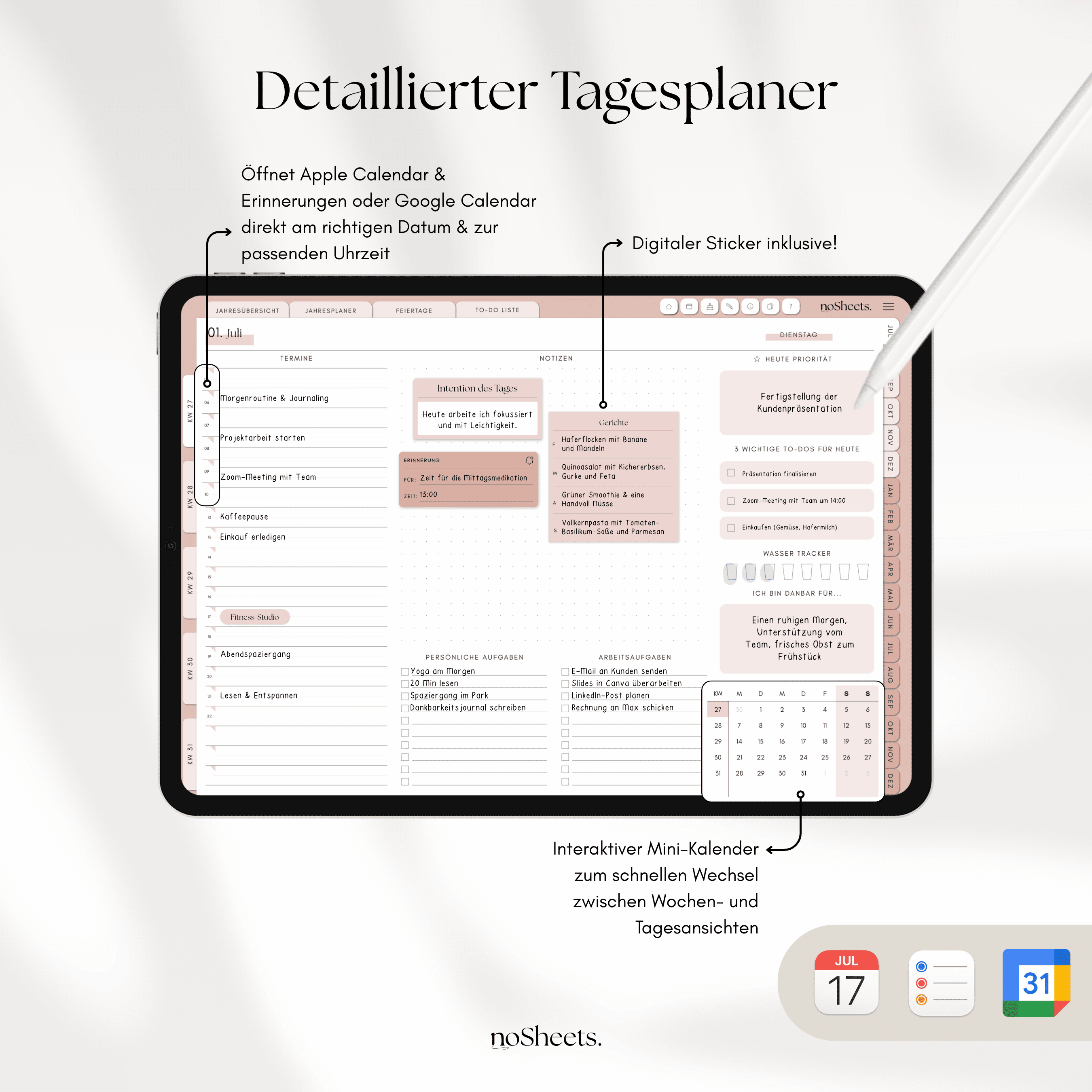 18 Monate Planer 25/26 | Horizontal