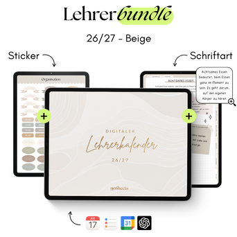 LehrerBundle 26/27 | Planer + Sticker + Schriftart