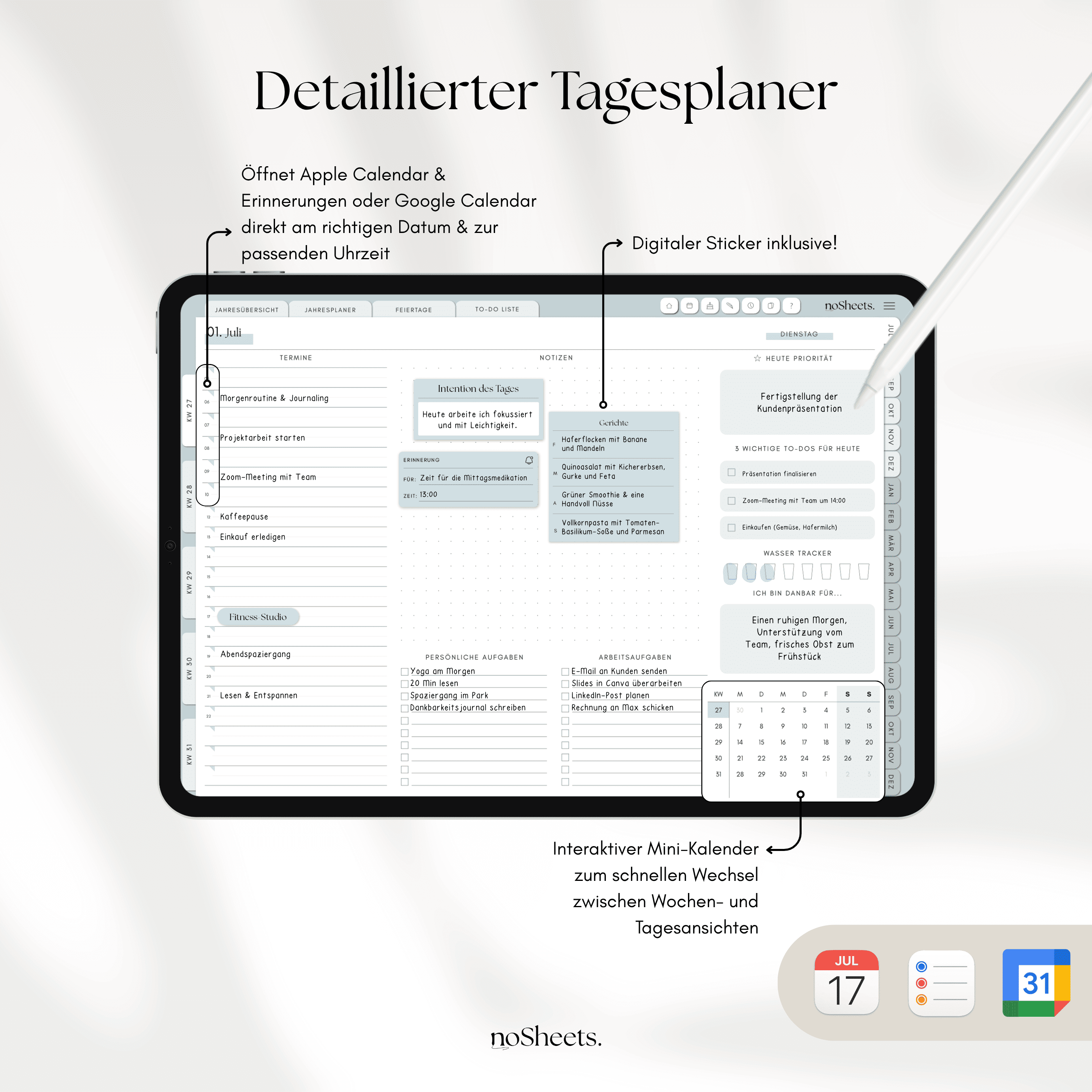 18 Monate Planer 25/26 | Horizontal