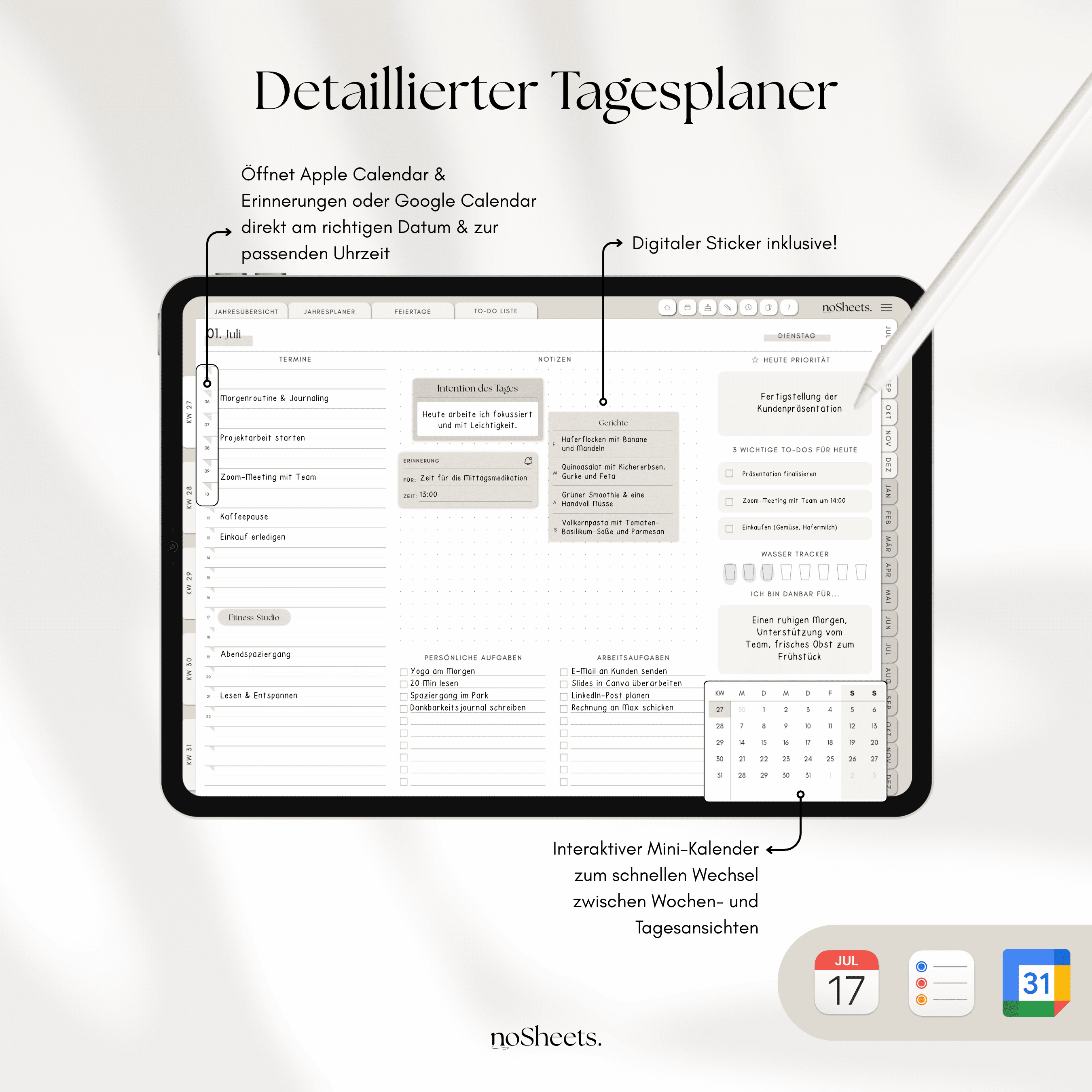 18 Monate Planer 25/26 | Horizontal