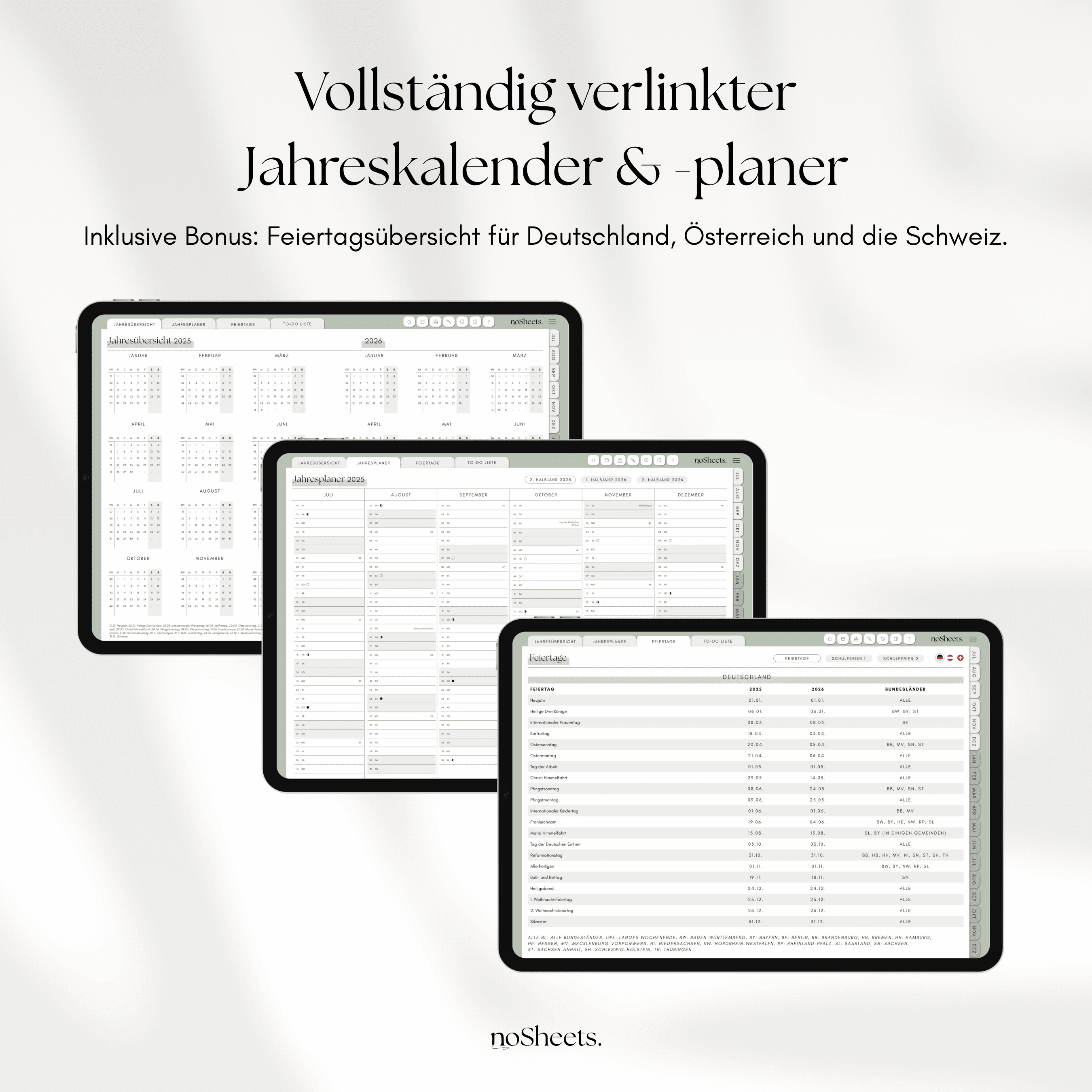18 Monate Planer 25/26 | Horizontal