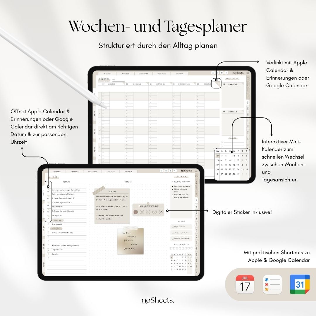 LehrerBundle 26/27 | Planer + Sticker + Schriftart