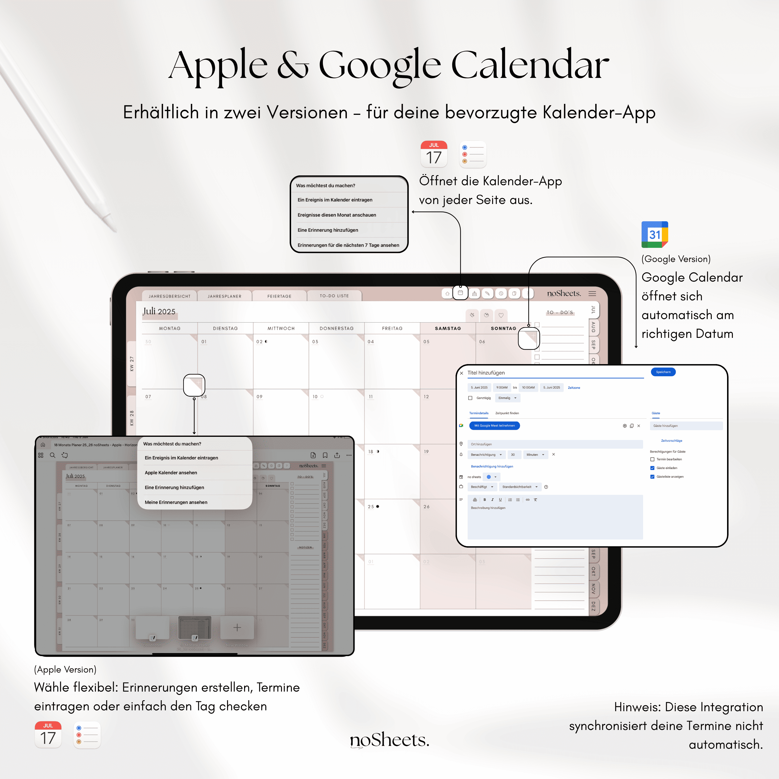 18 Monate Planer 25/26 | Horizontal
