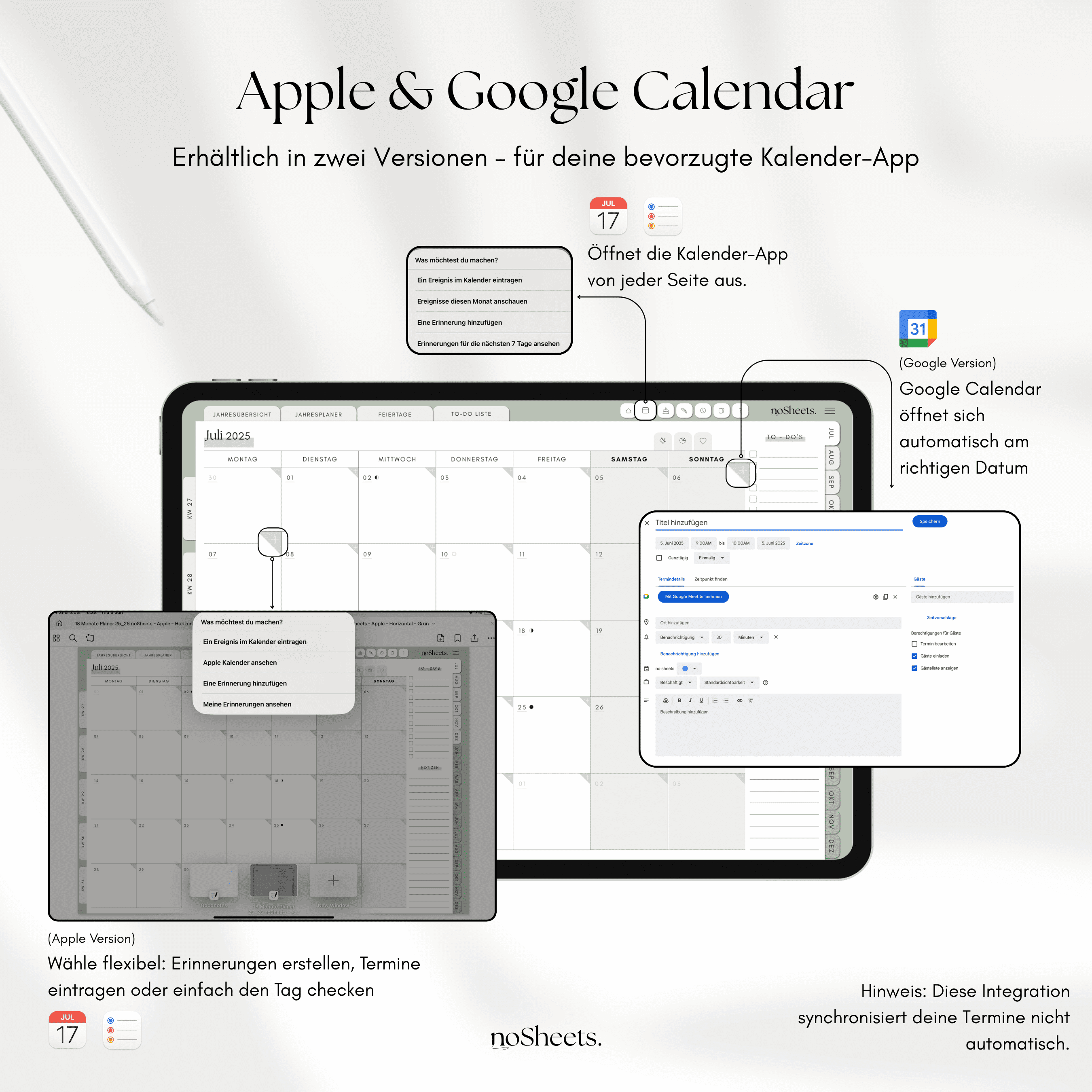 18 Monate Planer 25/26 | Horizontal