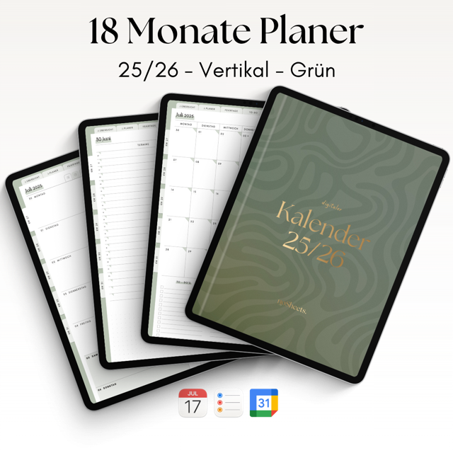 18 Monate Planer 25/26 | Vertikal