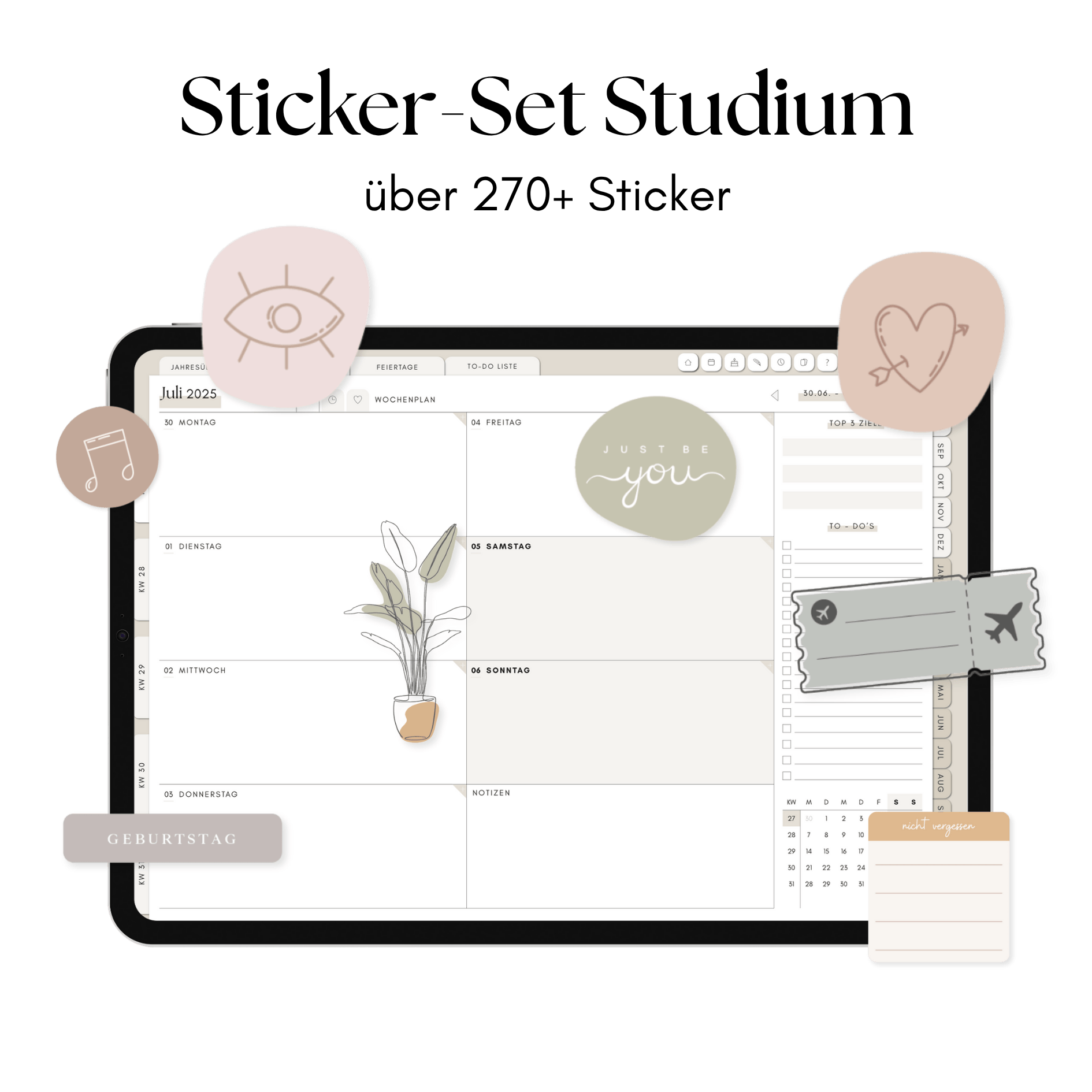 Sticker-Set | für den Studienplaner